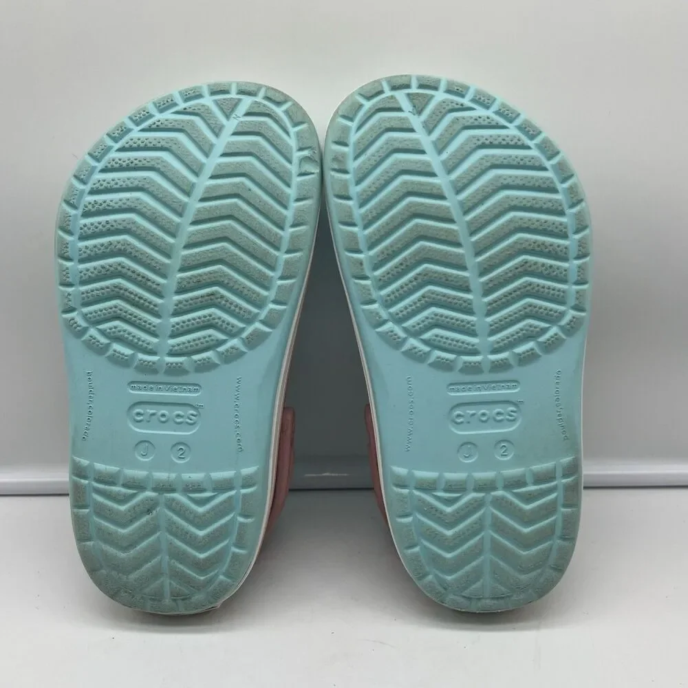 Crocs Crocband Clog Sandals Platform Kids Cotton Candy 207006 Size J2